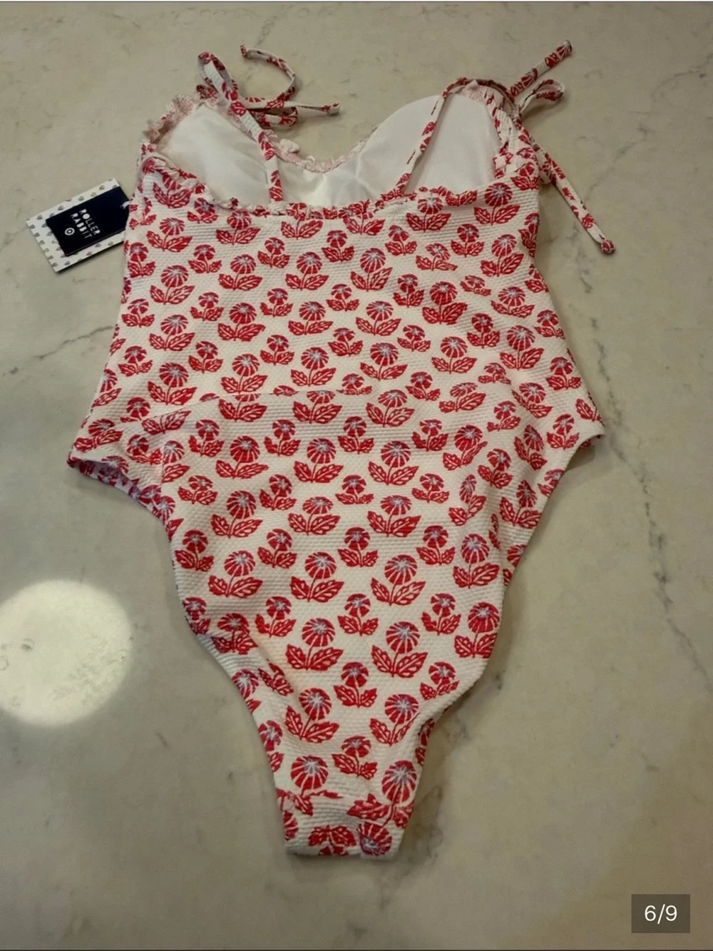 New Roller Rabbit x Target Women Pink Seashell Print One-Piece Swimsuit